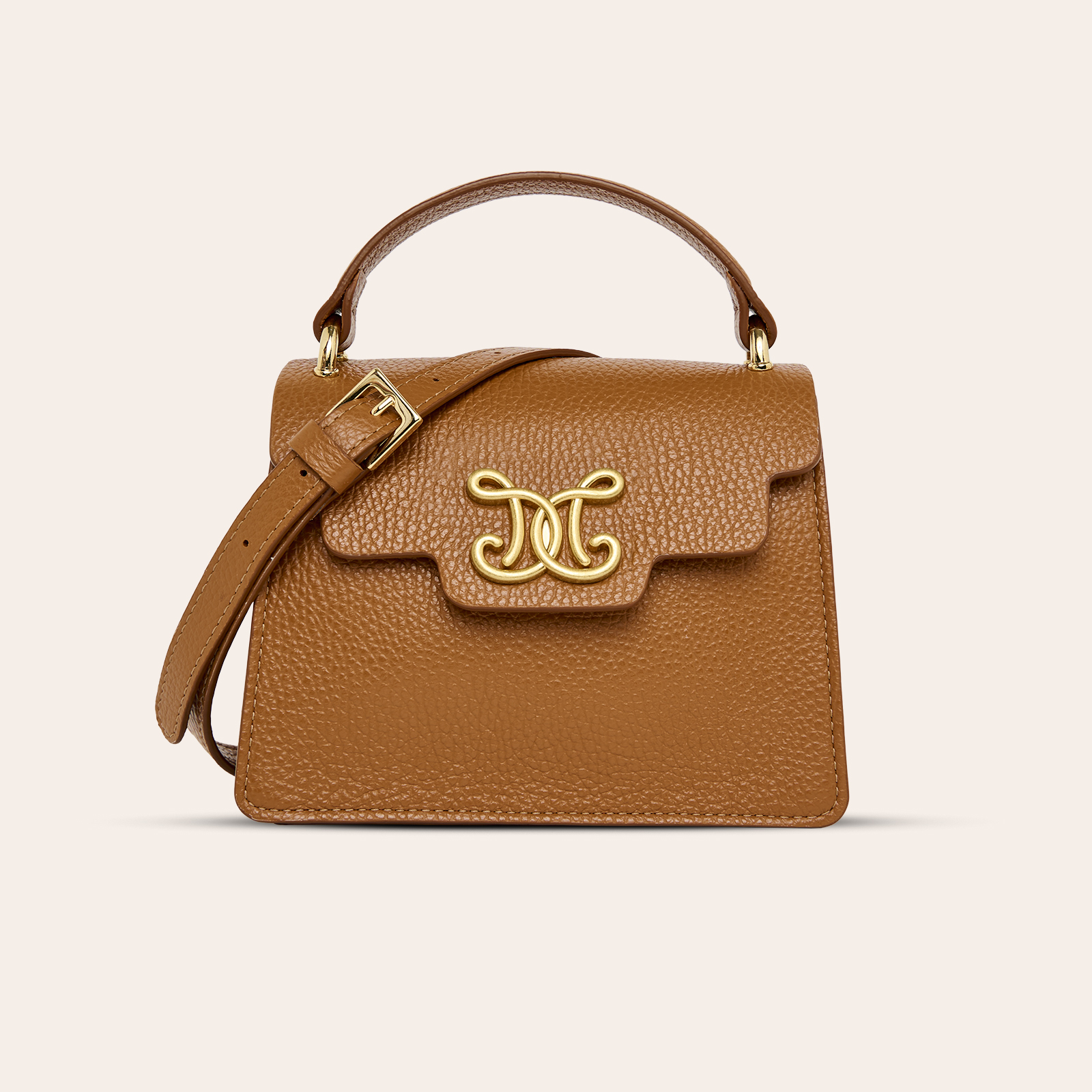 Tan Valentino VRing Shoulder Bag