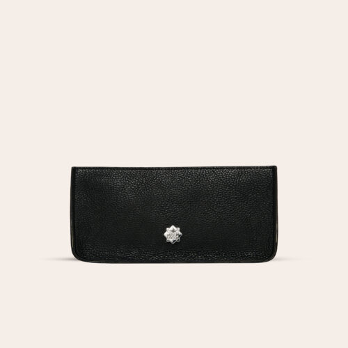 Mulberry Tree Zip Around Leather Purse, Black