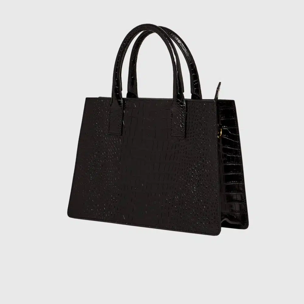 Bonjour Faux Croc - Onyx Black