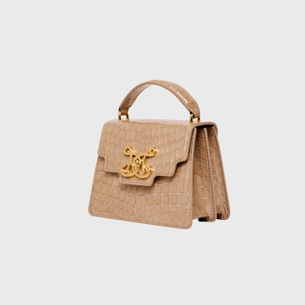 Signature Baby Faux Croc - Café Au Lait