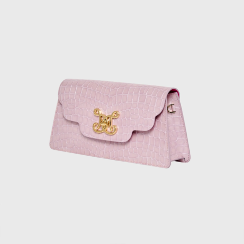 Signature Fancy Finto coccodrillo<span> - </span>ROSA POLVERE